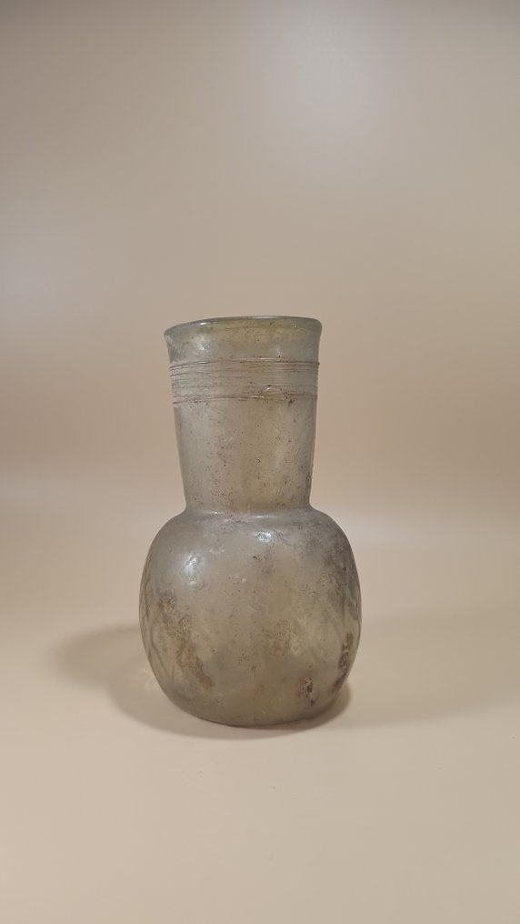 Römisches Reich Glasflasche mit dreifach gewindetem Hals #1.0