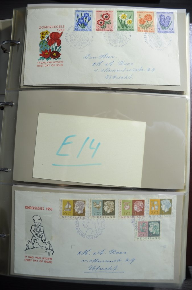 Ολλανδία - Συλλογή FDCs μεταξύ 1953/2003 σε διάφορα άλμπουμ, όπου καλύτερα #1.0