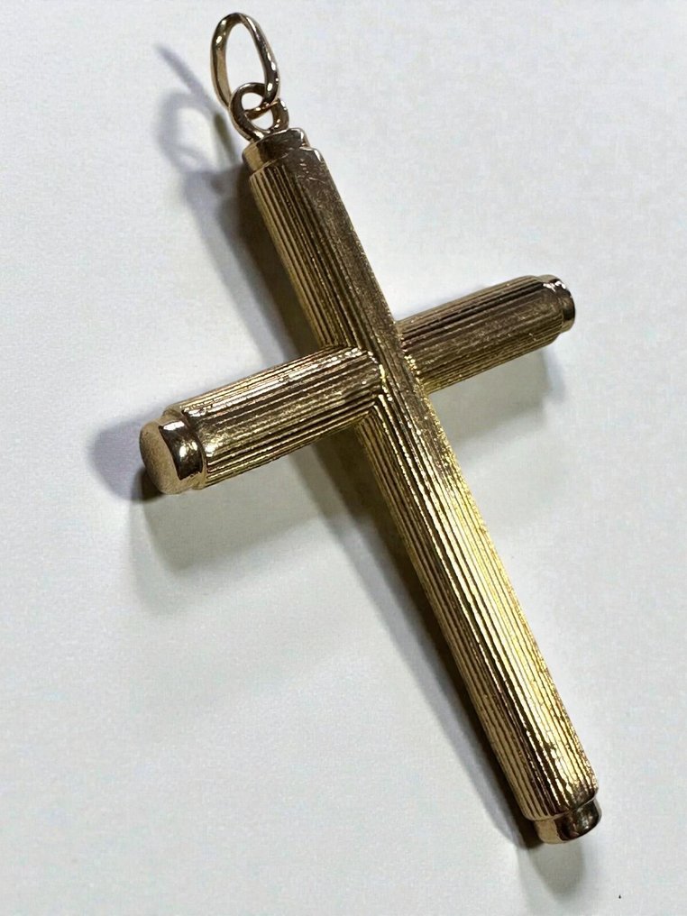 Κρεμαστό κόσμημα - 18 καράτια Κίτρινο χρυσό - Παλιά χρυσή σταυροειδή #1.0