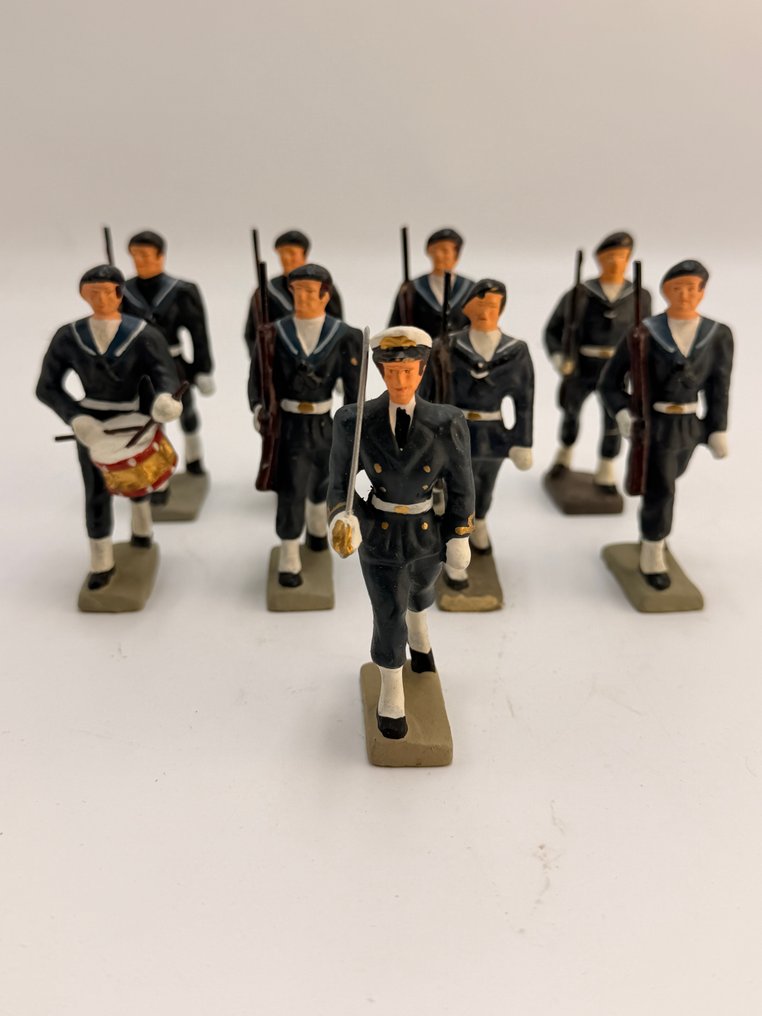Pratas - Παιχνίδι στρατιωτάκι Pratas (Portugal) – Fuzileiros Navais – Figuras em massa composta (composition) – Anos 70 – 8,5 cm - 1960-1970 - Πορτογαλία #1.0