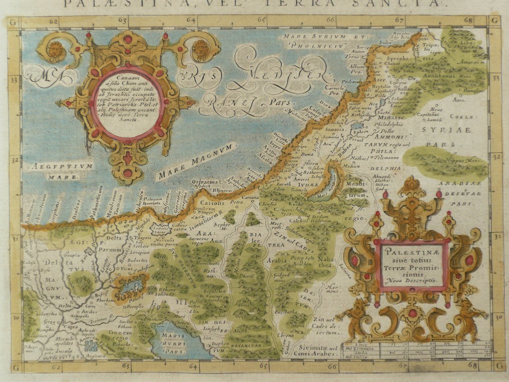 Ασία - Αγία Γη / Αίγυπτος; J.A. Magini - Palaestina, vel Terra Sancta - 1597 #1.0