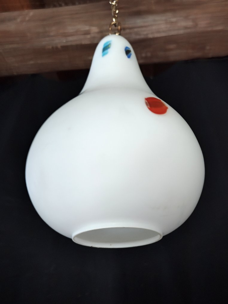 Plafondlamp - Geen reservering - Opaline glas en grote murrine inbegrepen. #3.2