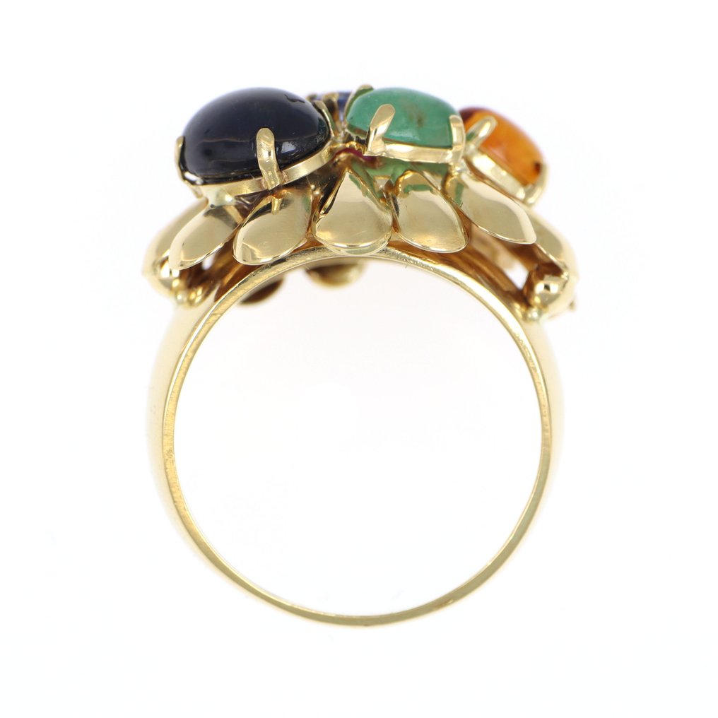 没有保留价 - Other brand - 戒指 - 18K包金 黄金 红宝石 - 蓝宝石 #3.2