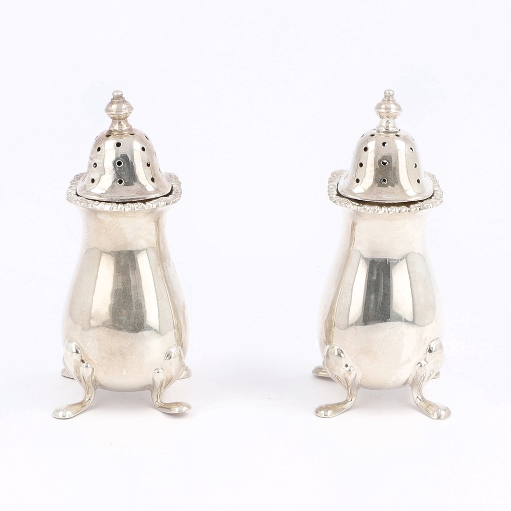 Adie Brothers - Zestaw pojemników na sól i pieprz (2) - Srebro pr. 925 #1.0