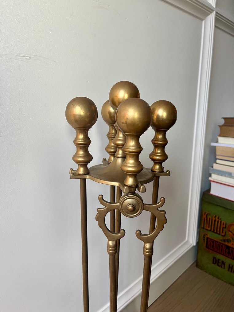 Acessório para lareira - Latão - Conjunto de lareira grande #4.3