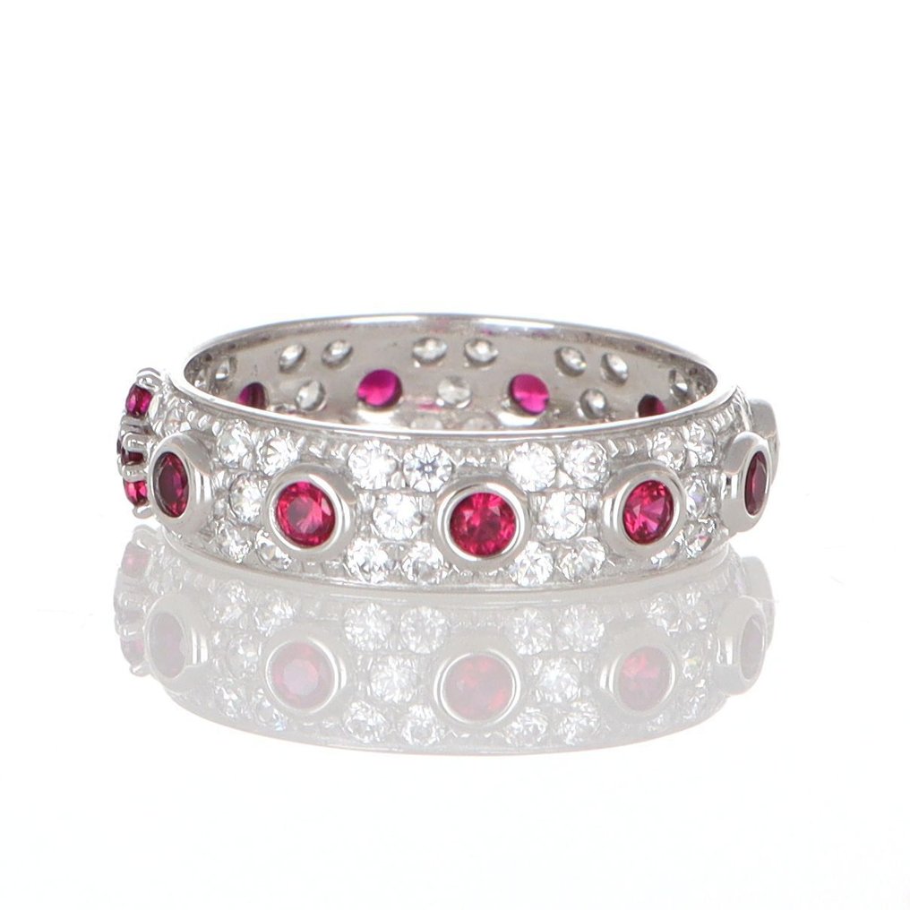 Nincs minimálár - Gyűrű - 18 kt. Fehér arany #2.1