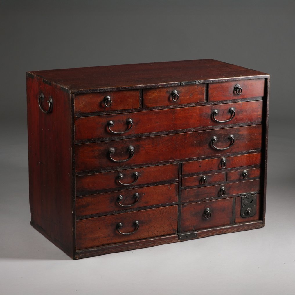 Mobiletto - legno di cipresso Hinoki - Giappone - Tardo periodo Edo - Antico mobile in legno #1.0