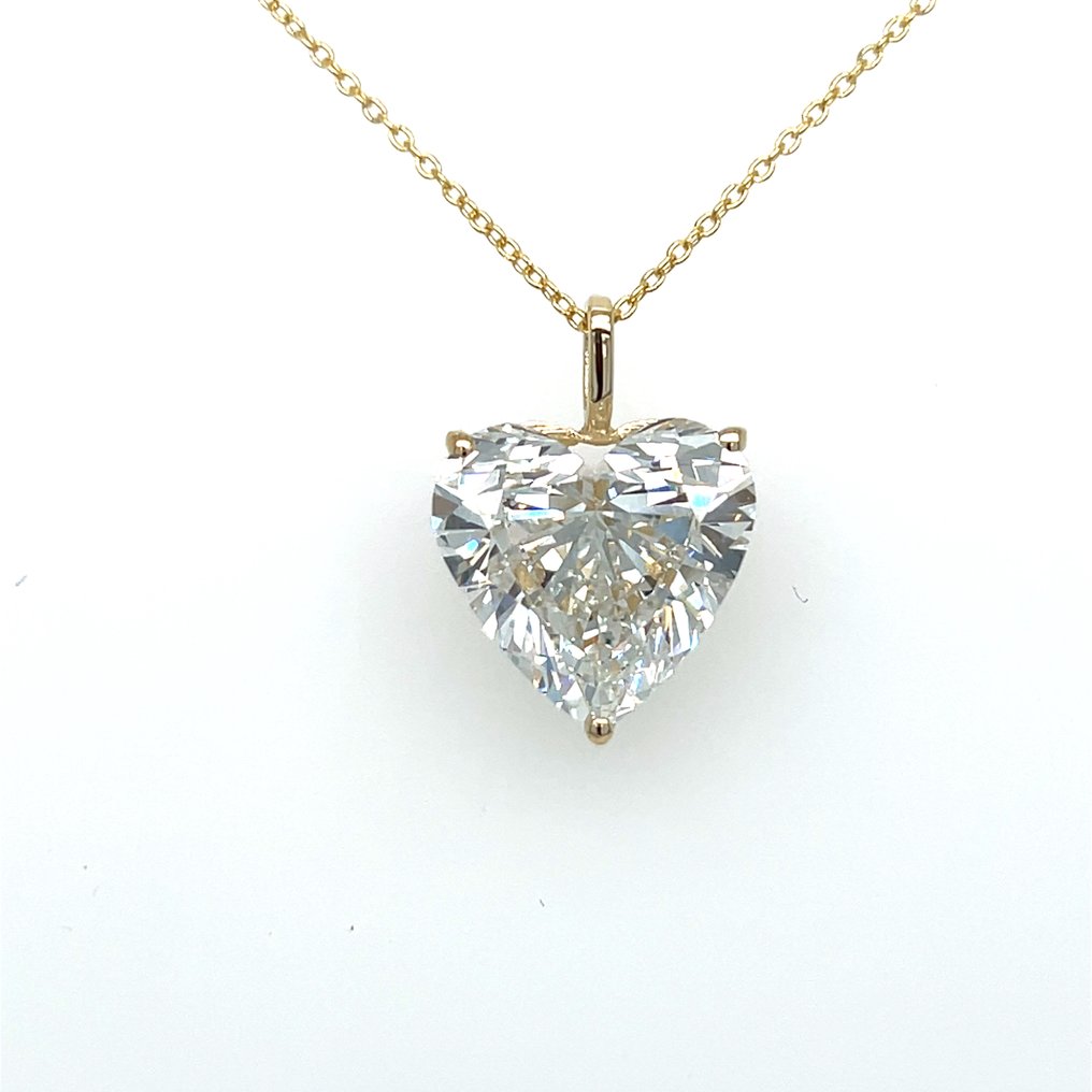 没有保留价 - 项链 - 14K包金 黄金 - 7.01ct. tw. 钻石 (实验室培育) #1.0