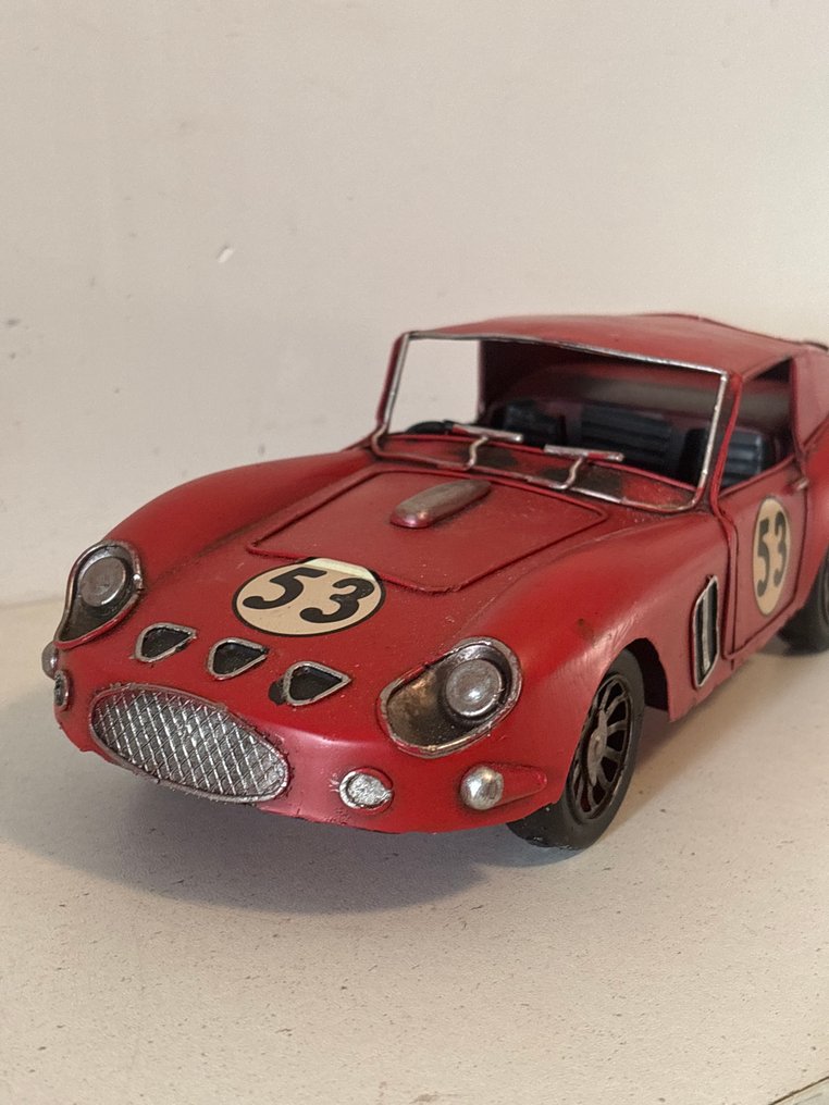 雕刻, Oldtimer raceauto - 9 cm - 金屬 #1.0