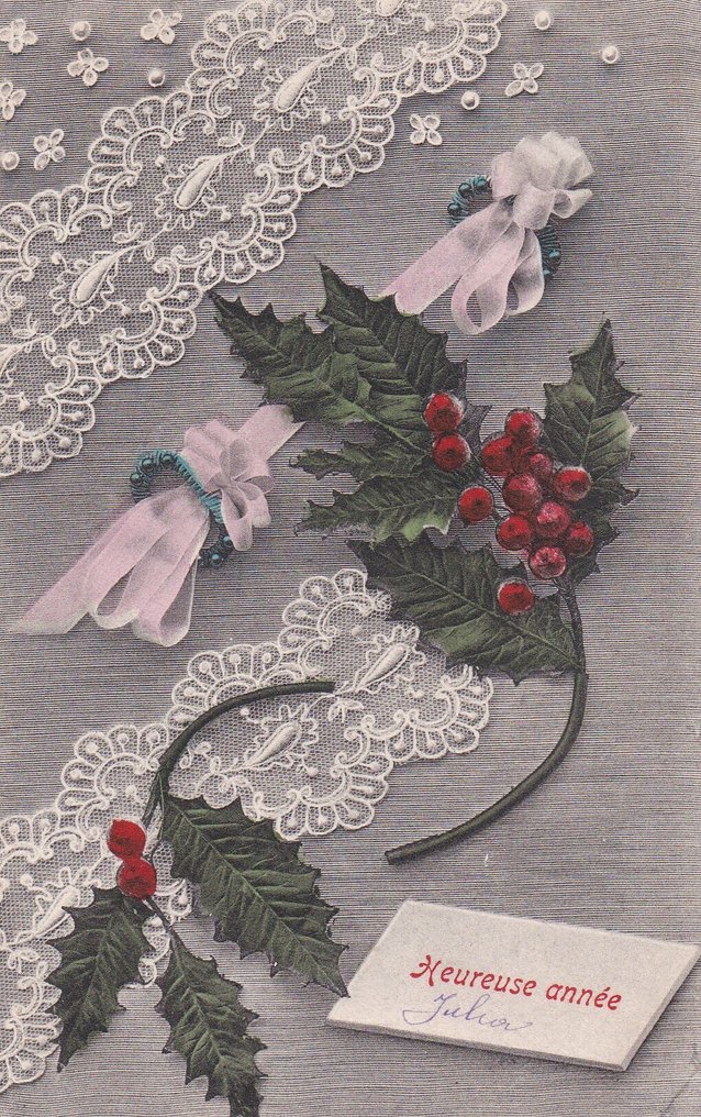 FANTASIE (200x) - Joulun ja uudenvuoden tapahtuma - Postikortti - 1910-1950 #3.2