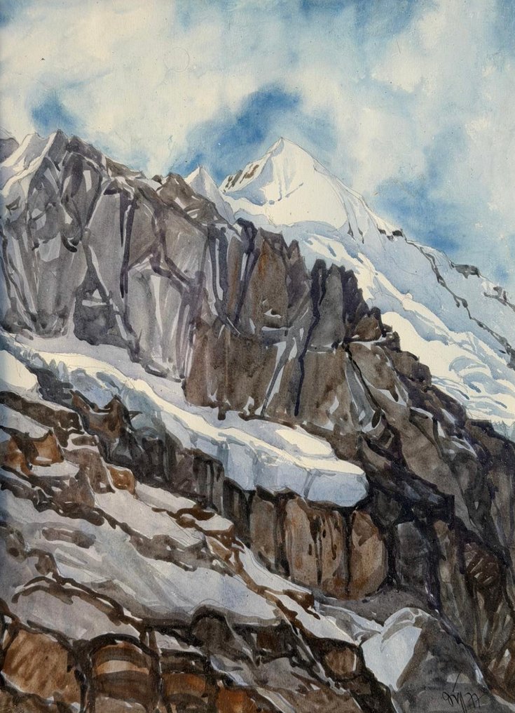 Alex Walter Diggelmann (XX) - Picos Jungfrau con Silberhorn #1.0