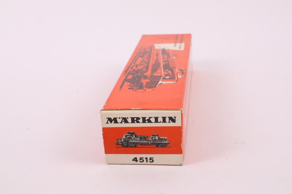 Märklin H0 - 4515 - Carrozza merci di modellini di treni (1) - Vagone piatto carico con due camion MB - DB #2.1