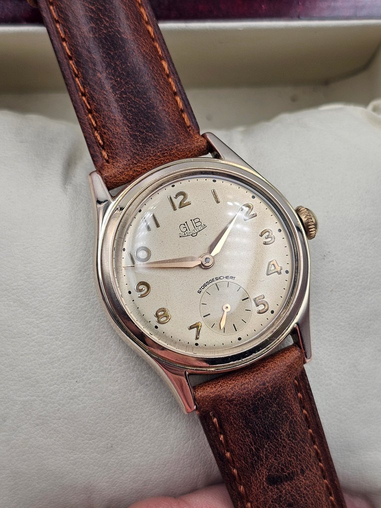 GUB Glashütte - Stossdesichert - Zonder minimumprijs - 48836 - Heren - 1950-1959 #1.0