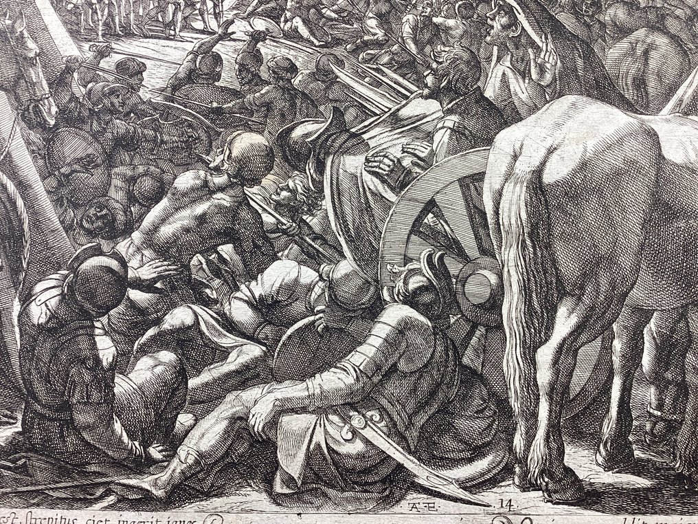 Antonio Tempesta (1555-1630) - Gedeone mette in fuga i nemici nel loro accampamento #3.2