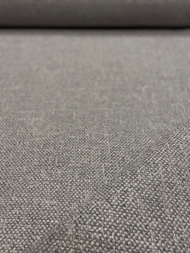 Highly prized! Luxurious woven fabric created by intertwining cream and gray threads. - Textile  - 450 cm - 140 cm #4.3