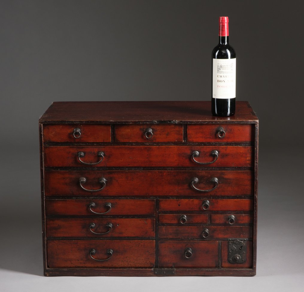 Mobiletto - legno di cipresso Hinoki - Giappone - Tardo periodo Edo - Antico mobile in legno #1.0