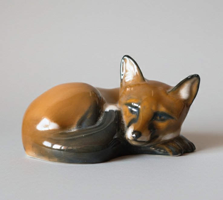 Rosenthal - Αγαλματίδιο - Sleeping fox- Rosenthal - Πορσελάνη #1.0