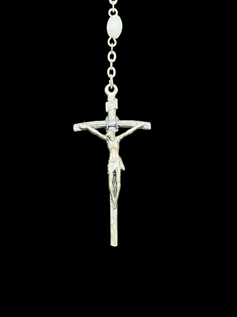 Pope Francis - Rosary of the private audience - Blessed and gifted by the Holy Father - Silverplated - 2010-2020 #4.3