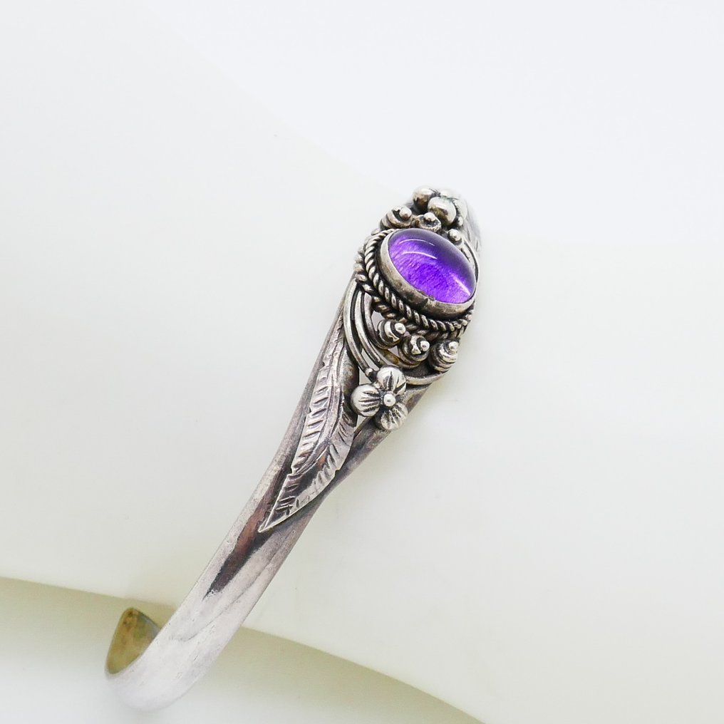 No reserve price - Bracelet Silver Amethyst #1.0