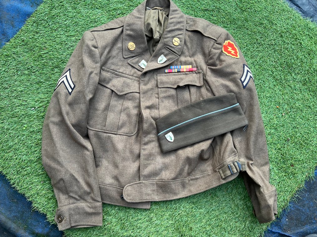 US Army Corporal, 25th Infantry Division, 35th Infantry Regiment Ike Jacket with wool cap - - Military uniform - 1944 #1.0