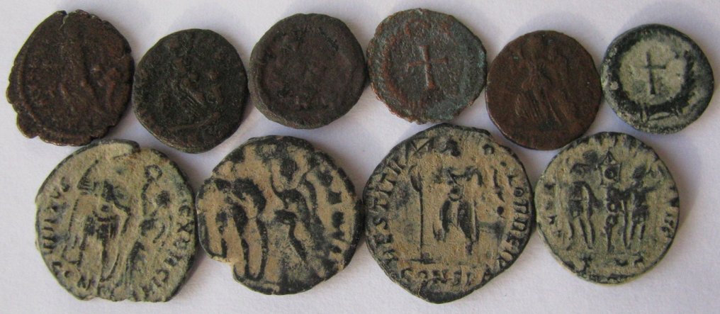 Ρωμαϊκή Αυτοκρατορία Lot of 10 Æ coins 4th century AD  (χωρίς τιμή ασφαλείας) #1.0
