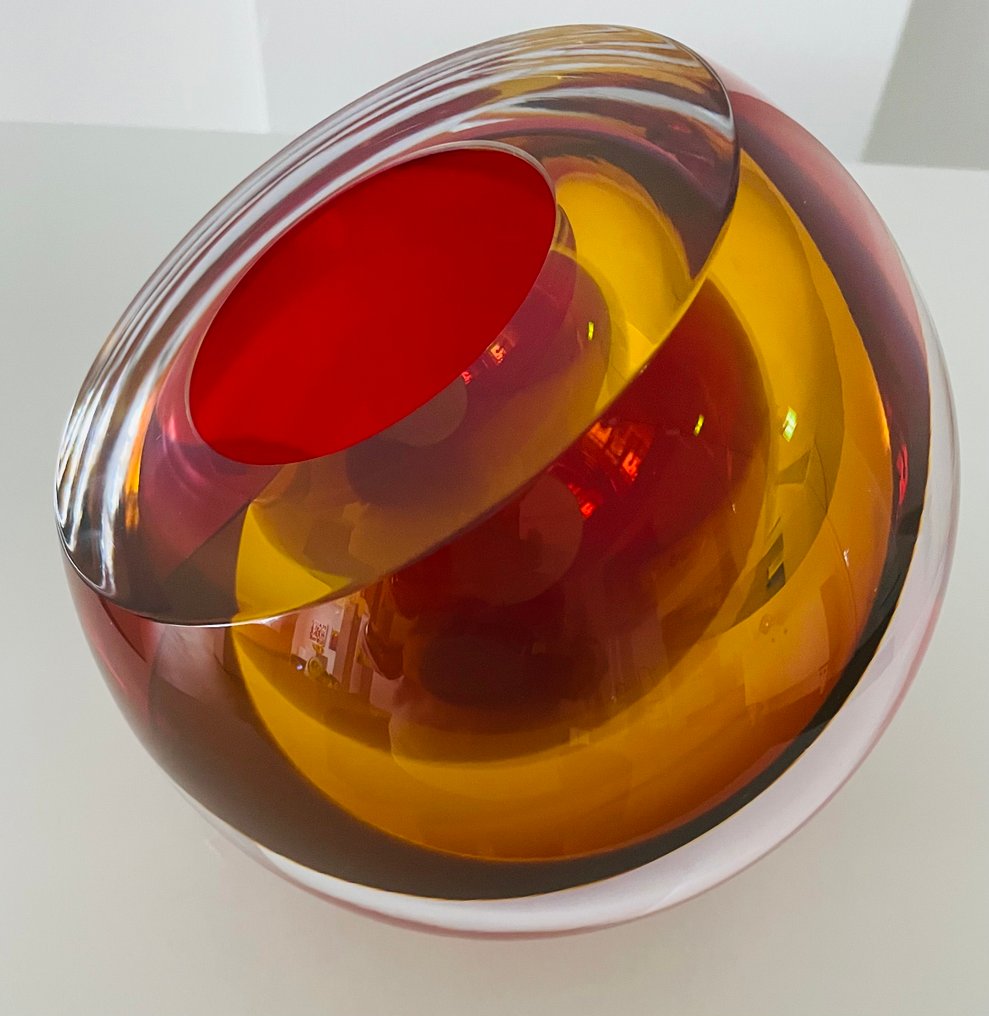 George Broft Unique - 雕塑, “ INDIAN SUMMER “ - 16 cm - 玻璃 #1.0