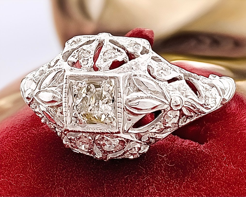 戒指 白金 钻石 (天然)  - 钻石 #2.1