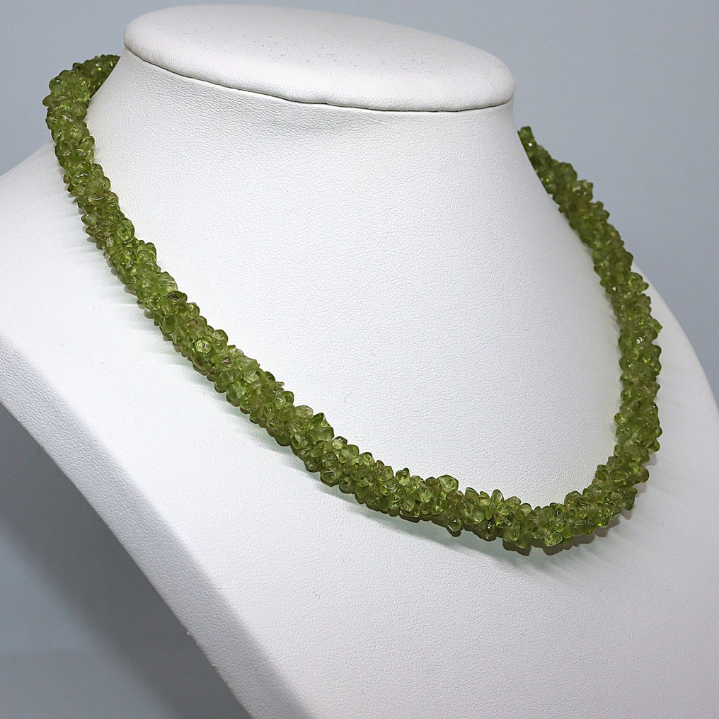 Gemengde edelstenen - Zilver - Kralensnoer - Peridot, Peridoot, #4.3