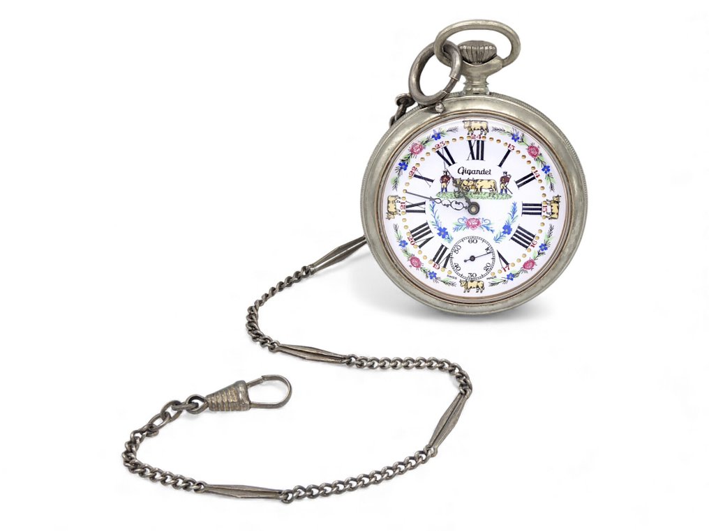 Gigandet - mod. "Folklore Ethno" Dipinto a Mano e Scena Rurale sul Fondello - 1960-1969 #2.1