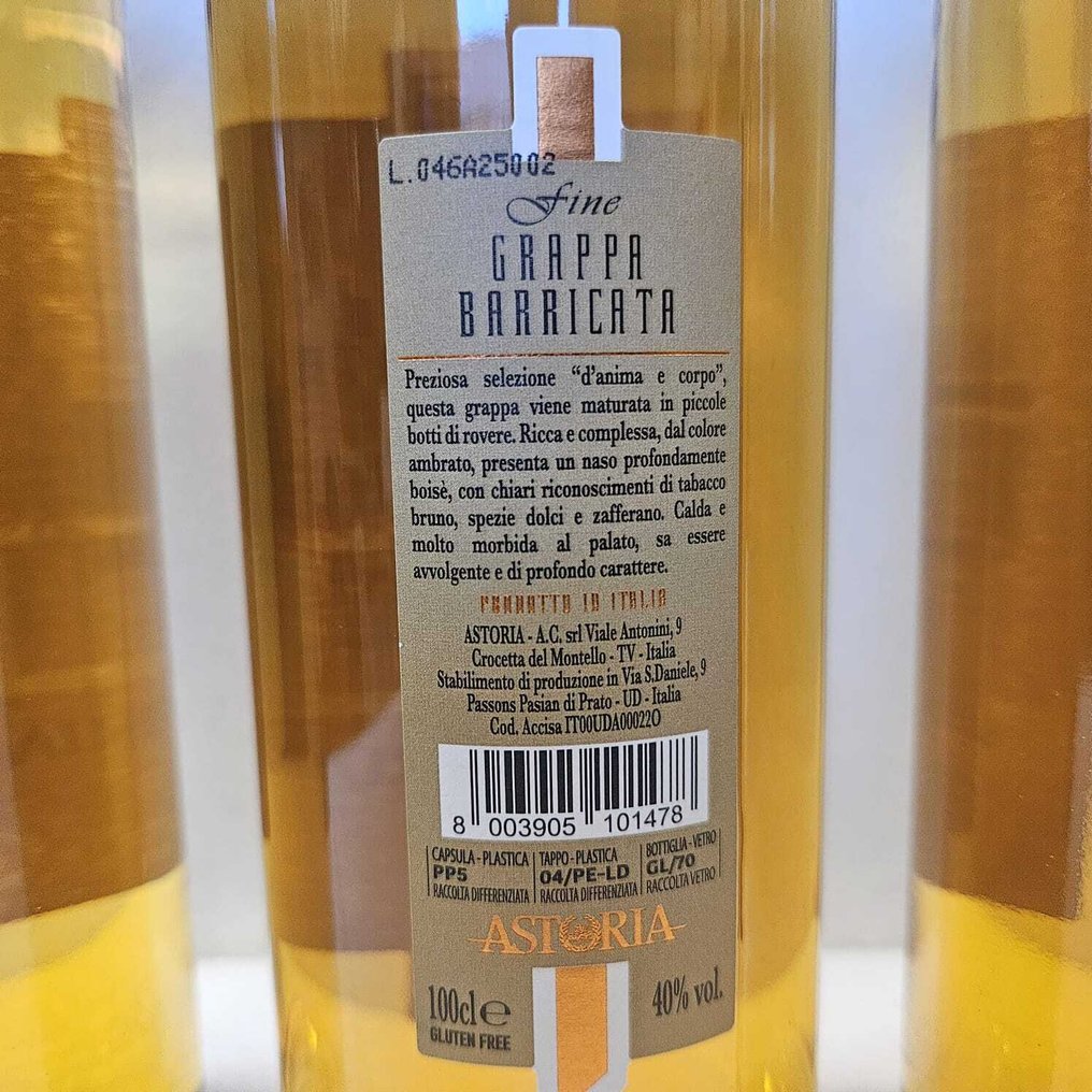 Astoria - Fine Grappa Barriccata - 1.0 Litre - 3 μπουκαλιών #2.1