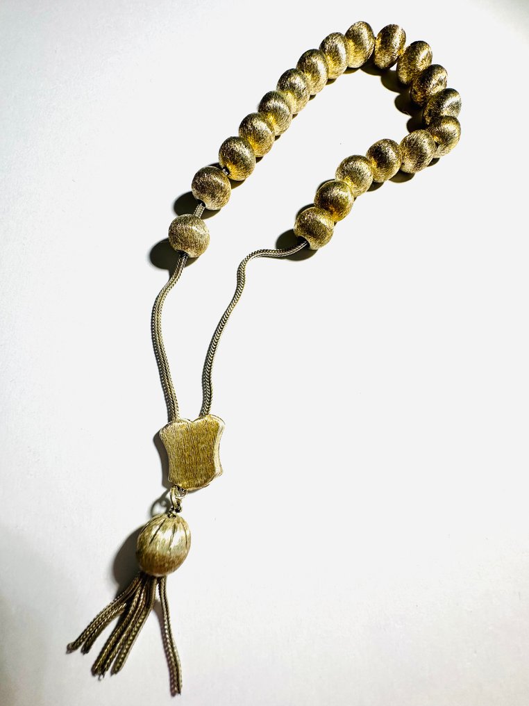 古董 天主教念珠 - .900 银 - 1920-1930 - 银色祈祷链  #1.0