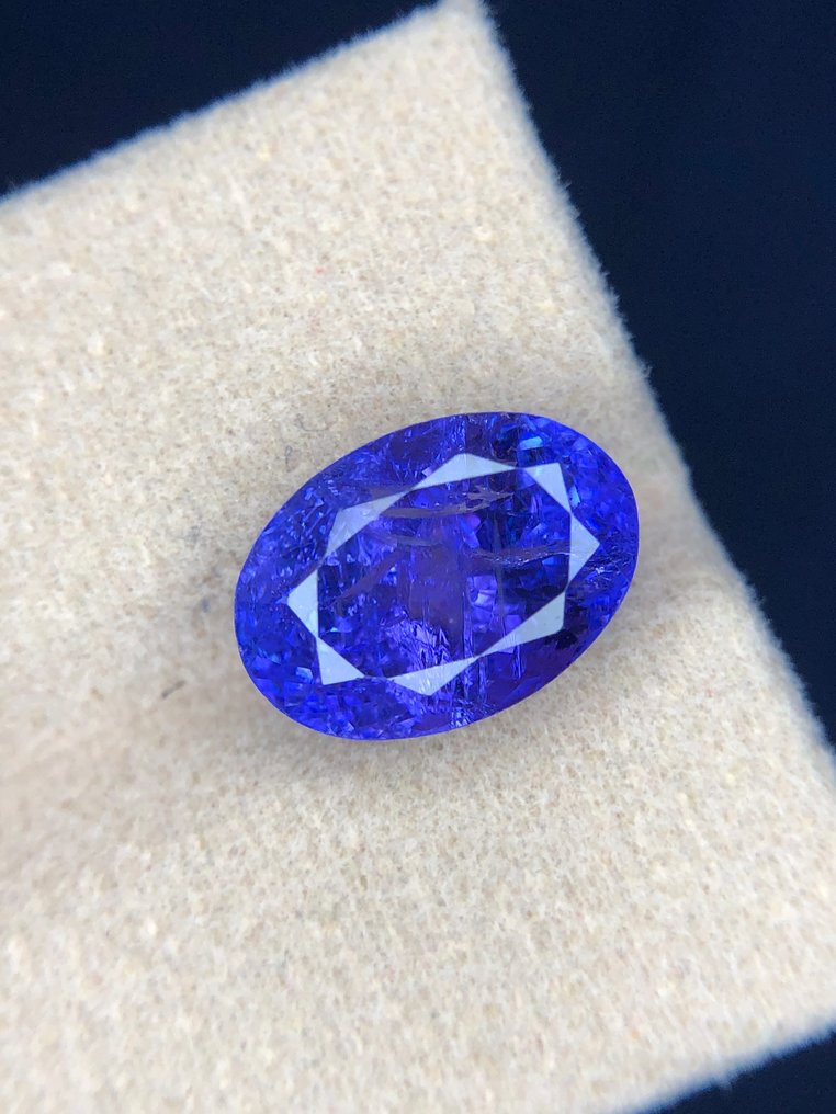 Fără preț de rezervă - 1 pcs Albastru, Violet Tanzanite - 6.04 ct - Asociația internațională de pietre prețioase colorate (ICA GemLab) #1.0
