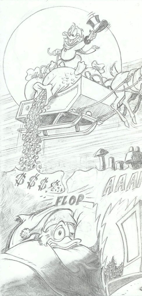 Bernat - 1 Original drawing - Scrooge McDuck - Christmas Nightmare #4.3