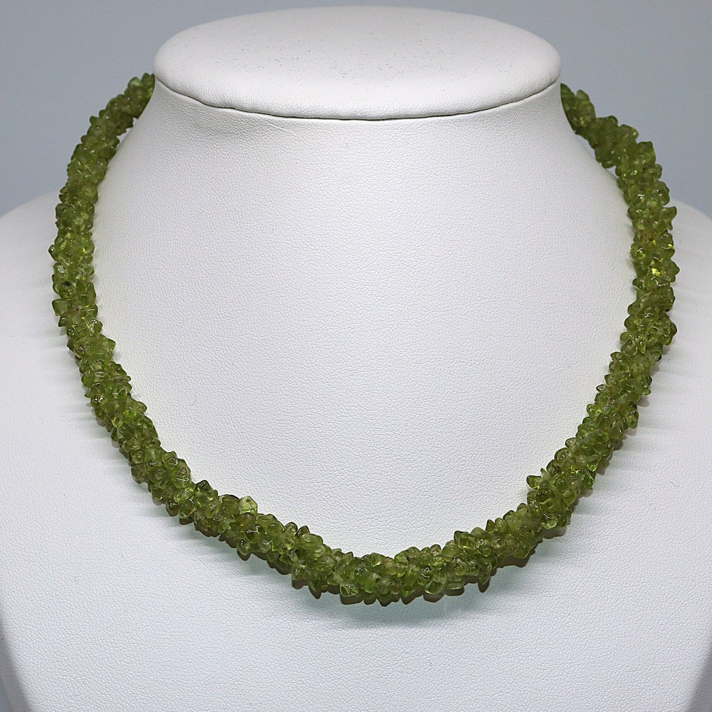 Mixed gemstones - Silver - String of beads - Peridot, Peridot, #1.0