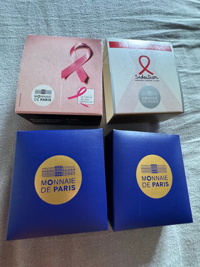 法国. 2 Euro 2014/2017 "Sidaction" + "Ruban Rose" (2 monedas) Proof #3.2