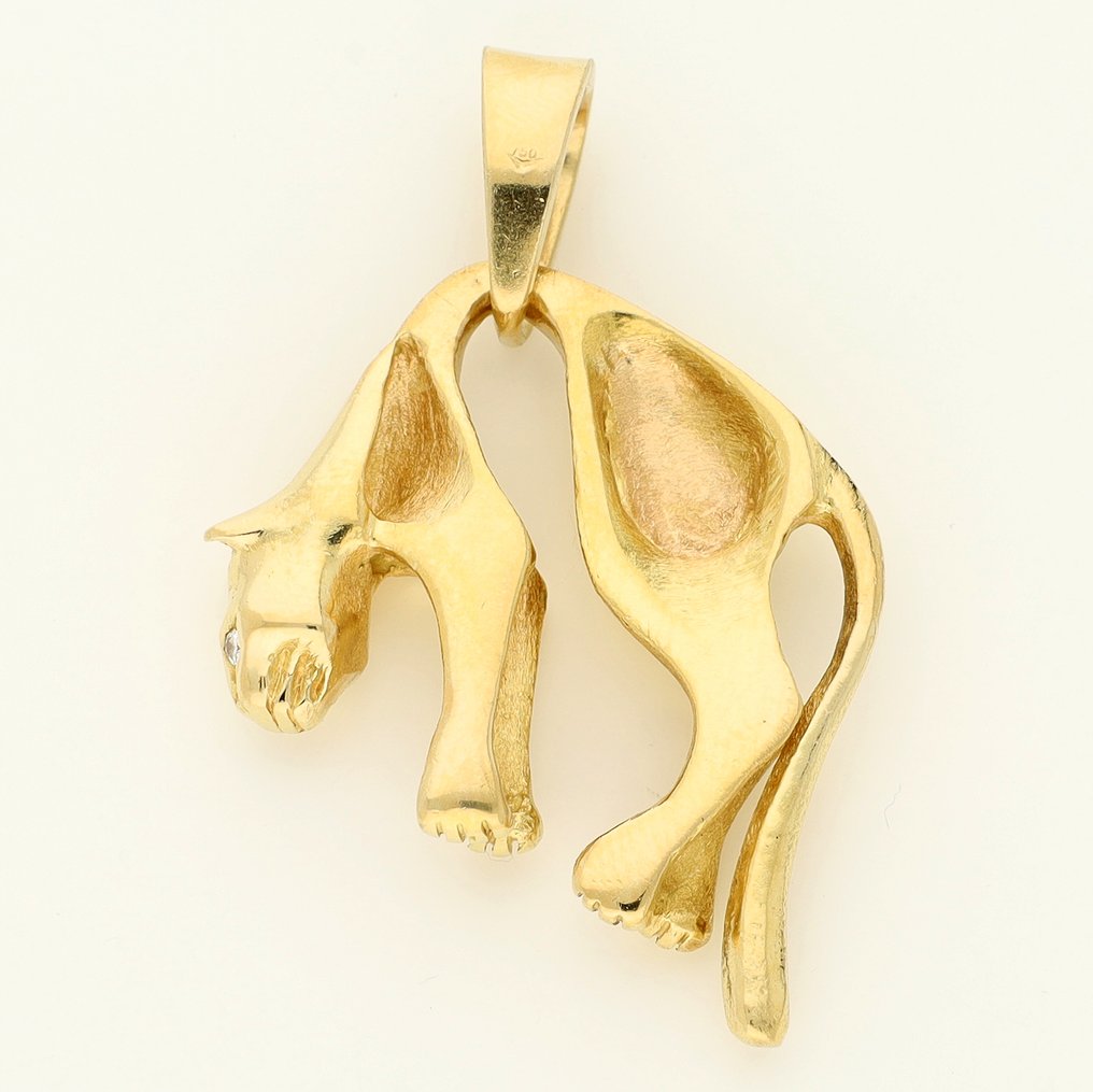 Κρεμαστό κόσμημα - 18 καράτια Κίτρινο χρυσό -  0.17ct. tw. Διαμάντι (Φυσικό)  #1.0