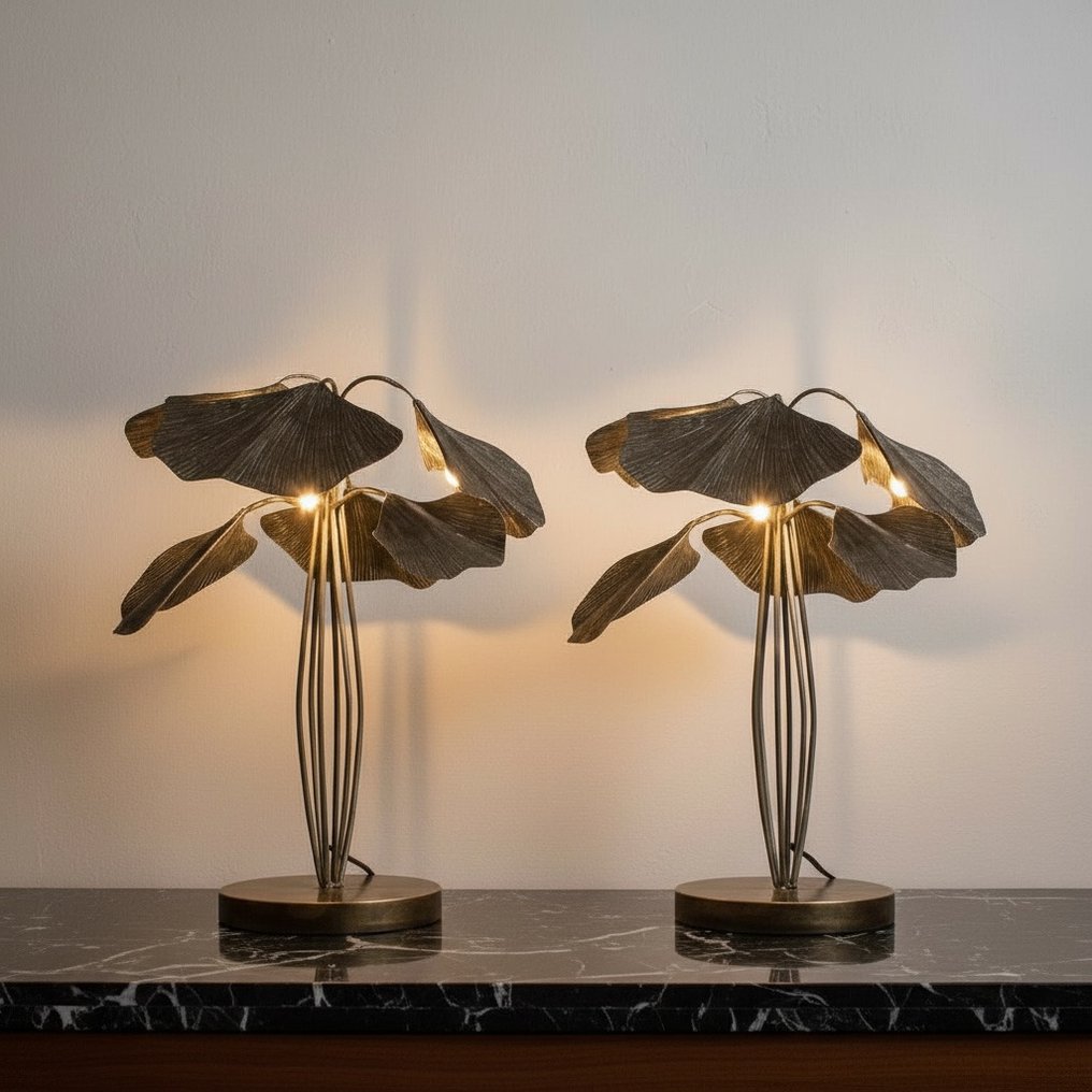 Table lamp (2) - Lillypads chic lamp - Metal #4.3