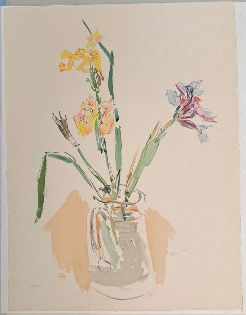 Oskar Kokoschka (1886-1980) - Gelbe und violette Iris #4.3