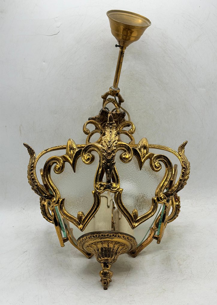吊灯 (2) - 法国灯塔 - 镀金青铜 - Tres Luces #3.2