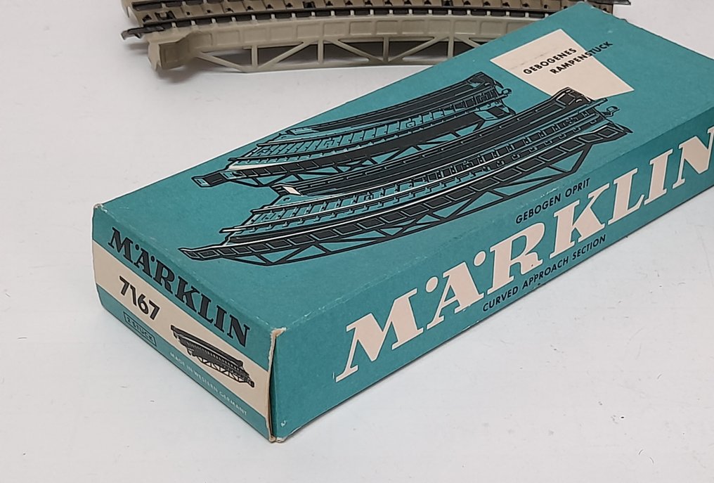 Märklin H0 - 7072, 7167, 7064, 7065 - Carrozza merci di modellini di treni (28) - Pulsanti di comando, pulsanti di commutazione, rampe curve, pilastri di ponti #1.0