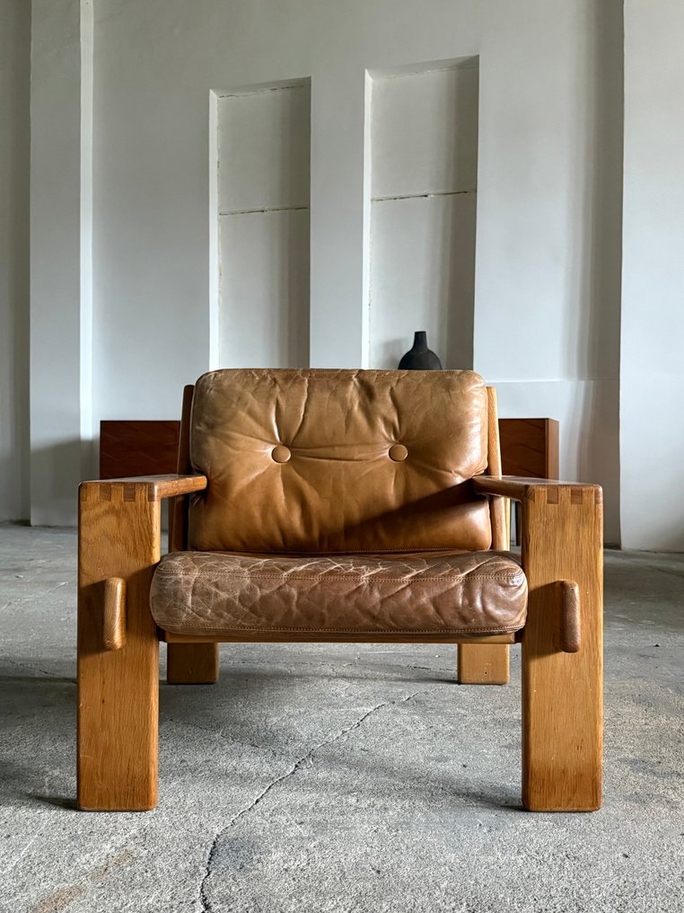 Asko - Esko Pajamies - 扶手椅子 - 博南扎 - 橡木, 皮革 #4.3