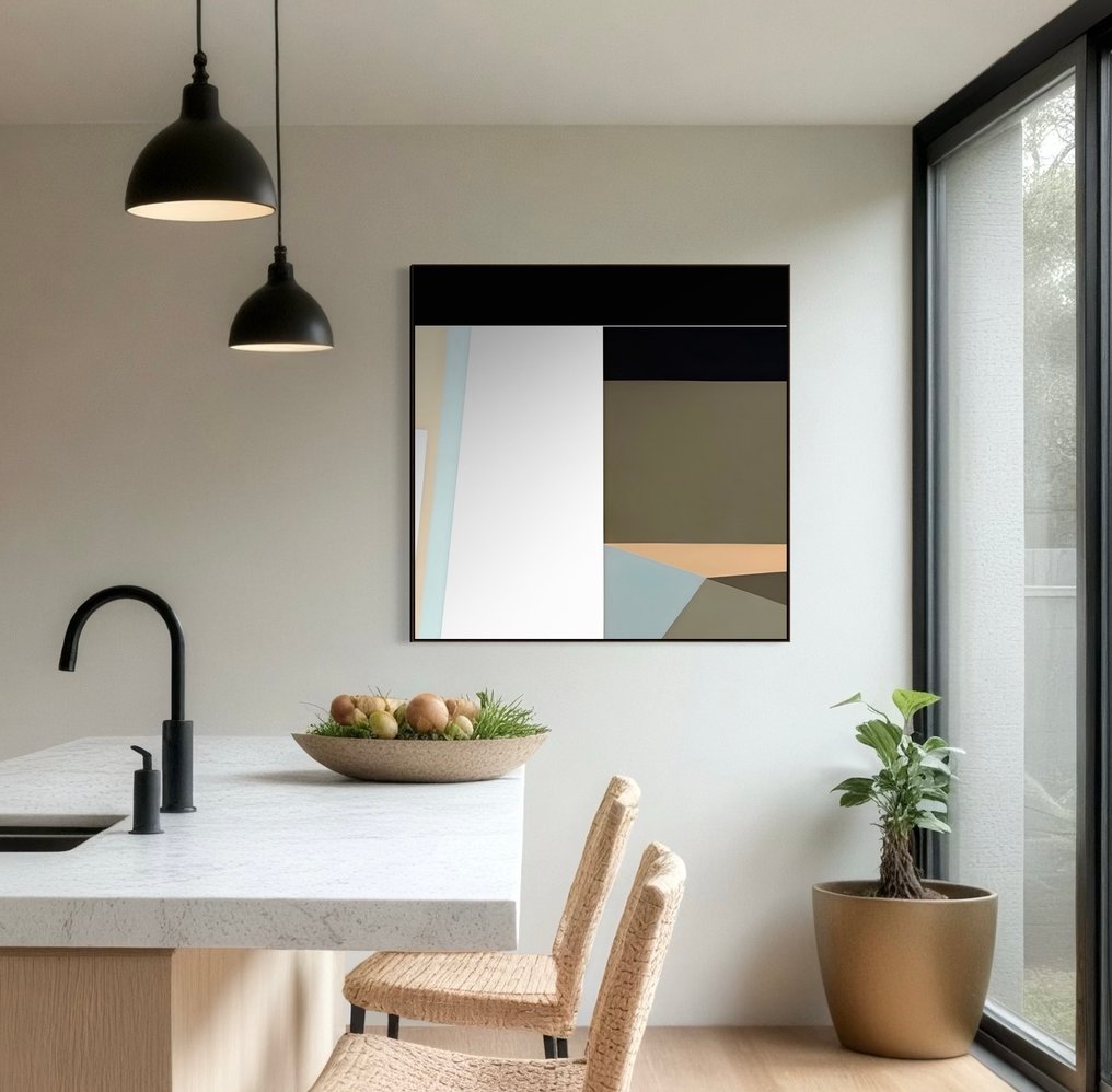 Jonathan Antony - Utopian # 1366.   XL Framed. 920 x 920 mm #1.0