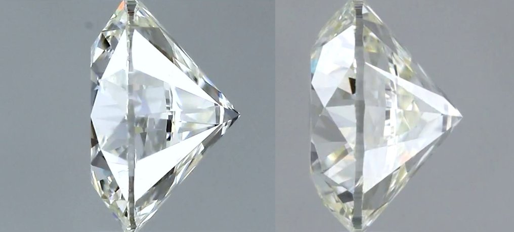 No reserve price - 2 pcs Diamond (Natural) - 1.01 ct - Round - H - VVS1 - International Gemological Institute (IGI) - *Matching Pair* *EX VG* #3.2