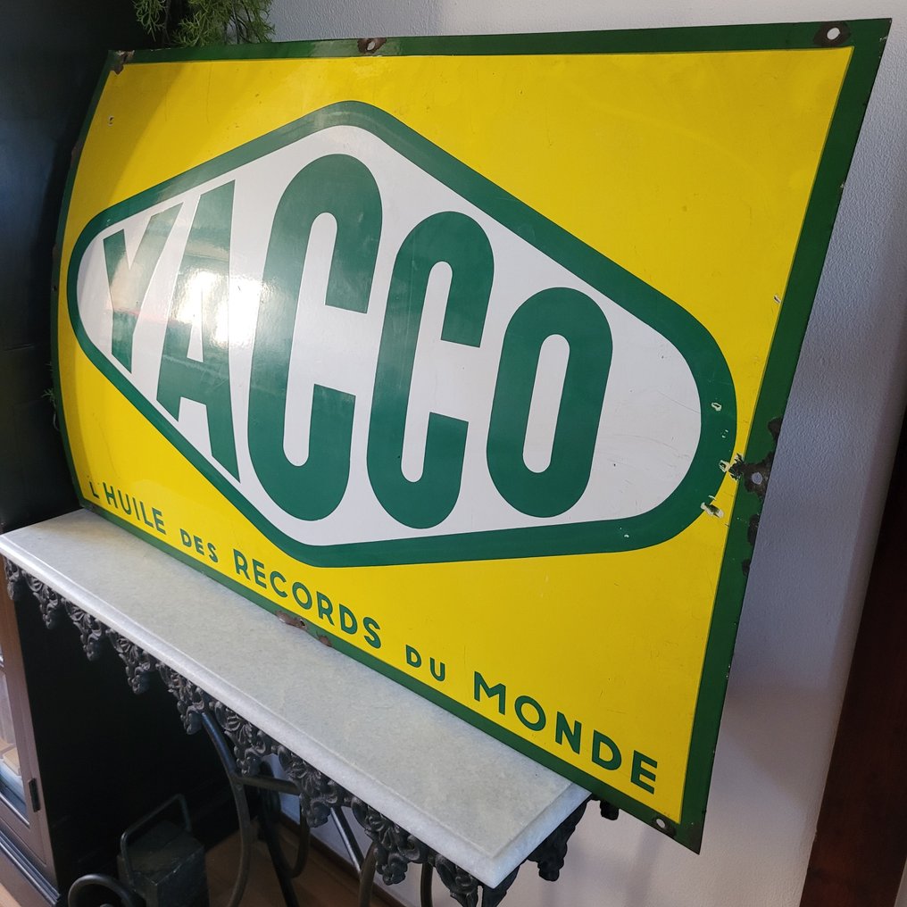 Yacco Motor Oli, 1950 - Sign - Enamel #1.0