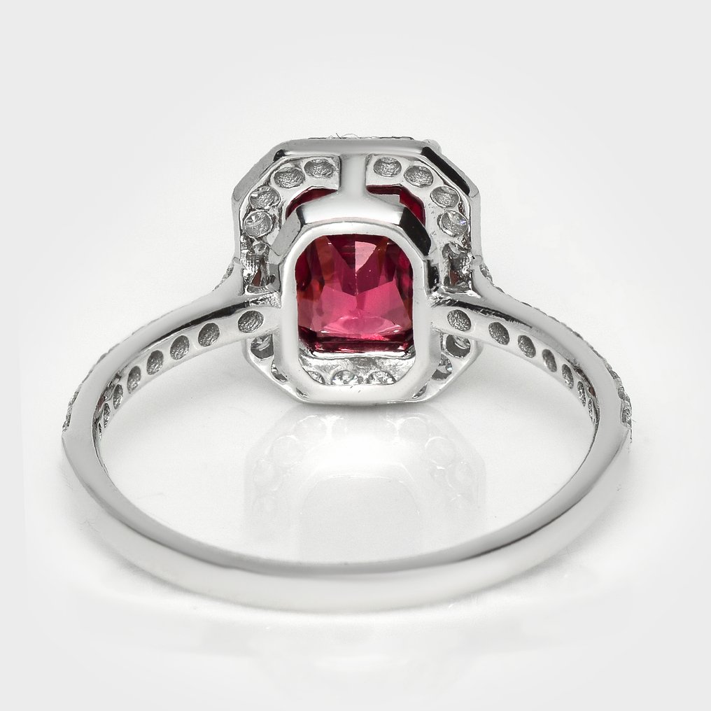 χωρίς τιμή ασφαλείας - Δαχτυλίδι αρραβώνων - 14 καράτια Λευκός χρυσός, HRD 3,22 καράτια, χωρίς θερμική επεξεργασία, έντονο καστανό-κόκκινο. -  3.57ct. tw. Ζιρκόν - Διαμάντι #4.3