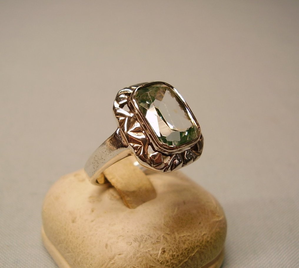 Sem preço de reserva - Anel Prata -  4.00ct. tw. Espinela - Arte Deco Trabalho 1920/25 #3.2