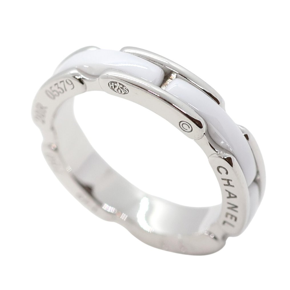Chanel - 戒指 - Ultra Ring Small - 18K包金 白金, 白色陶瓷 #1.0