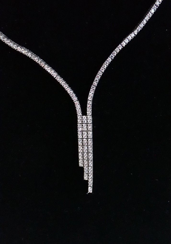 Prata - Colar - Colar de strass #3.2