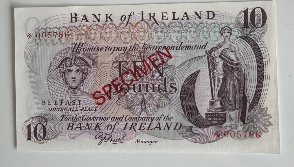 Northern Ireland. - 1, 5 and 10 Pounds ND (1978) - Franklin Mint SPECIMEN - Part of CS1  (No reserve price) #2.1