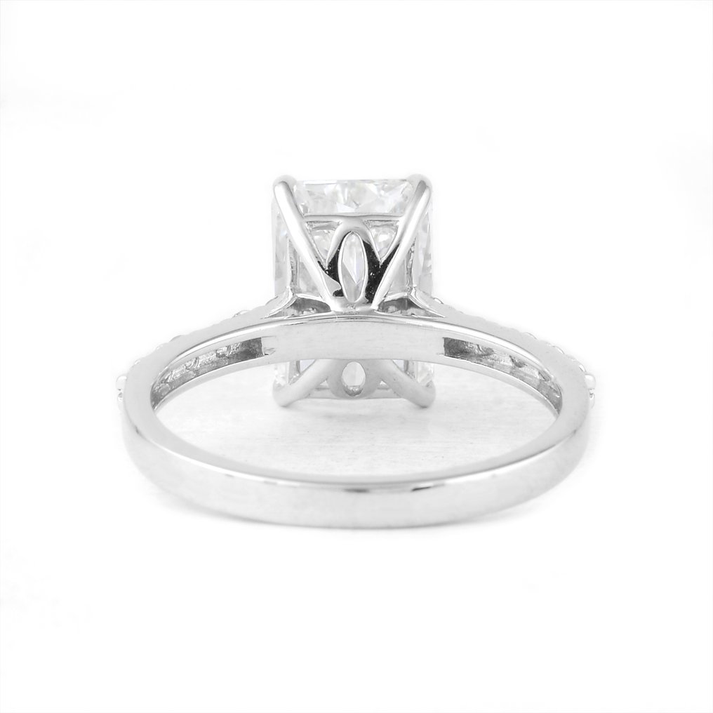 Ingen reservasjonspris - Ring - 14 karat Hvitt gull - 3.35ct. tw. Diamant (Lab-dyrket) - Diamant #2.1